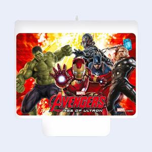 Bougie d'anniversaire Avengers 9x8,5 cm, décoration de fête, lot de 2 - Product Image 2
