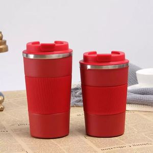 Tasses à café en silicone antidérapantes 17oz/13oz, gourdes isothermes à double paroi en acier inoxydable 304, thermos portables - Product Image 4