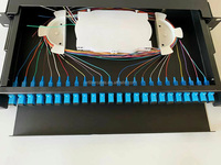 Boîte de bornes de raccordement Fiber optique FTTH ODF 1U, support mural SC LC, 12 24 48 72 96 144 Core, 4 8 ports, cadre de Distribution pour panneau
