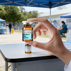 Étiquette personnalisée conforme ROHS, imperméable, adhésif permanent, durable, pour flacon de peptide de laboratoire - Product Image 1