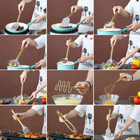 Peralatan Dapur Silikon Stainless Steel Peralatan Masak Warna Emas untuk Koki Rumah Tangga Set Peralatan Masak Silikon