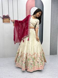 Lehenga Choli de bonne qualité avec Cancan pour femmes, robe ethnique brodée élégante pour mariage et fête, disponible au prix d'exportation - Product Image 2