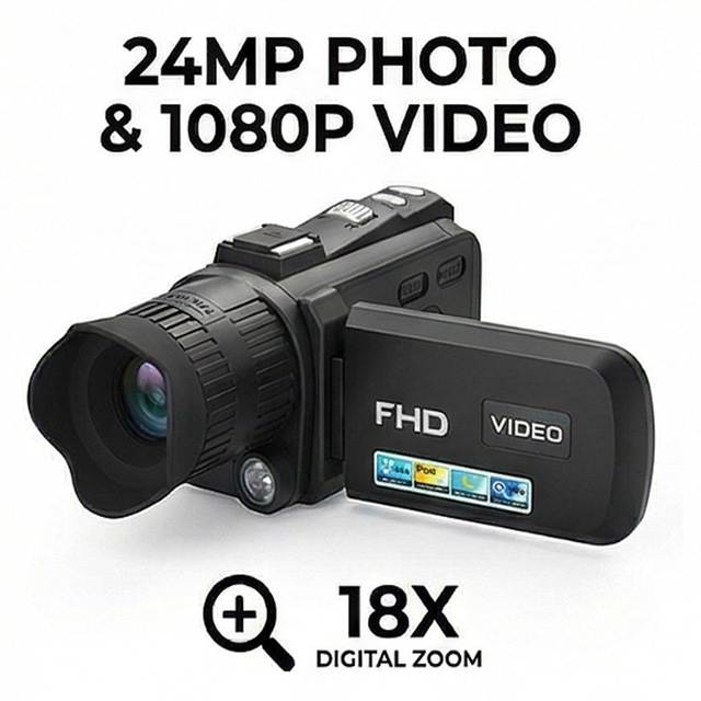 New HDV-37R HD Telescopic Digital Camera CMOS 7.1x-16x Optical Zoom Manual Focusing Outdoor Infrared Night Vision
