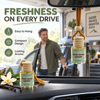 Diffuseur d'huile parfumée pour voiture avec logo personnalisé, flacon en verre suspendu, parfum frais longue durée pour voiture, maison, bureau, OEM, ODM, vente en gros