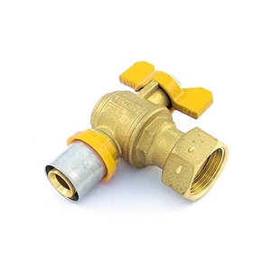 20mm X 3/4\" <b>Gas</b> Ball Valve with Lever and Loose Nut Angle Fitting <b>Gas</b> <b>Generation</b> <b>Equipment</b> Part - Product Image 1