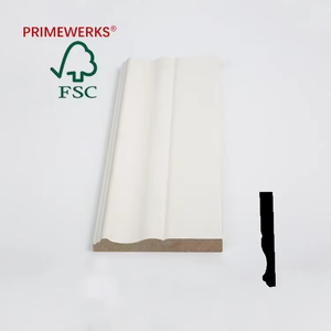 Thiết kế hiện đại màu trắng primed MDF ván chân tường Ốp chân tường đúc cornices thương mại gesso tráng khuôn - Product Image 2