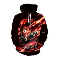 Für Kinder und Erwachsene Custom Design Sweatshirt Anime 3D-Druck Casual Hoodie Hoodie Demon-Slayer