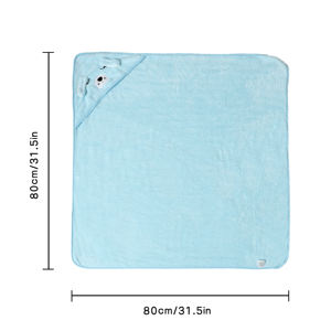 गर्म बिक्री नए कार्टून पशु बेबी स्नान तौलिया हुक हुक वाले बच्चों नरम तेजी से अवशोषित माइक्रोफाइबर कोरल फ्लेक्स बेबी स्नान तौलिया - Product Image 6