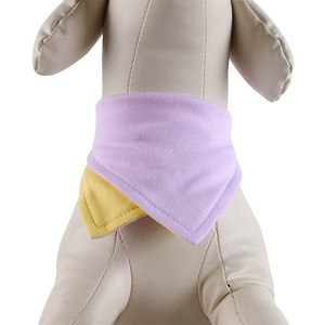 Baberos triangulares de algodón para perros pequeños y medianos, ropa para mascotas de color sólido para las cuatro estaciones, de algodón puro - Product Image 5