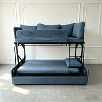 Canapé-lit convertible moderne avec cadre métallique robuste et épais, gain de place, avec échelle, pour villa, salon, appartement, pliable