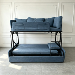 Sofá Cama Convertible Moderno con Estructura Metálica Reforzada, Ahorra Espacio, con Escalera, para Sala de Estar, Apartamento, Plegable - Product Image 6