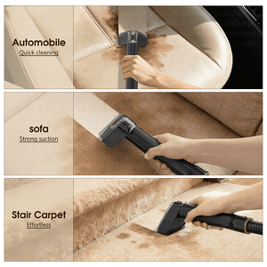 Nettoyeur de tapis à grande capacité avec réservoir d'eau, aspiration de 17 kPa, nettoyage humide et sec à l'eau froide, nettoyeur en profondeur pour taches tenaces sur tapis - Product Image 5