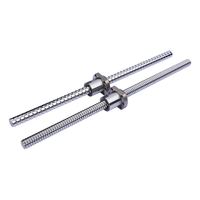 Husillo de Bolas GS SFU02504-4 de 1000 mm, Acero para Rodamientos de Precisión C7, Rosca Fresada, Motor de Sistemas de Movimiento Lineal CNC de Alta Precisión