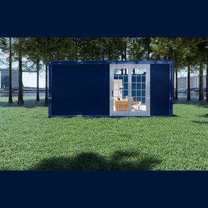 Casa de contenedores prefabricada de diseño moderno de lujo Precio de fábrica <span class=keywords><strong>Venta</strong></span> caliente Luz portátil hecha de acero y panel sándwich - Product Image 1