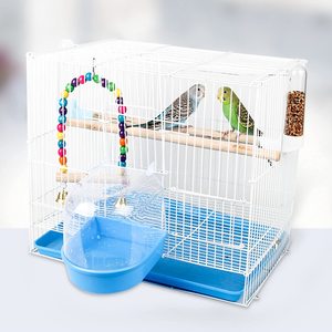 Kotak Mandi Burung Bayan Kandang Burung Persediaan Gantung Bak Mandi untuk Hewan Peliharaan Kecil Burung Canary Budgies <span class=keywords><strong>Cockatiel</strong></span> Lovebird - Product Image 3