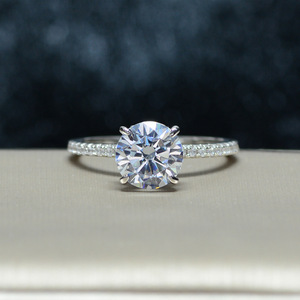 แหวนเงินสเตอร์ลิง S925ใหม่แหวนเพชรเซอร์คอนสำหรับผู้หญิงแบบเรียบง่ายแหวนแต่งงานเครื่องประดับโรงงานขายส่ง - Product Image 2