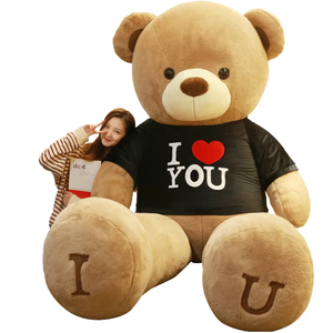 Peluches d'ours personnalisées unisexes, mignonnes et douces, jouets en peluche en forme d'ours Teddy, jouets en peluche animaux, doudous doux - Product Image 1