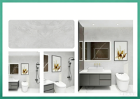 Panneau mural composite SPC à texture marbre, panneau mural pour salle de bain à emboîtement, imperméable