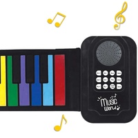 Jouet de clavier de Piano électronique en Silicone Portable à 49 touches, pliable et flexible, jouet éducatif pour piano arc-en-ciel
