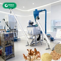 Usine de fabrication de granulés d'aliments clé en main 5-7 T/H à entraînement par engrenages, fabricant avec assurance commerciale