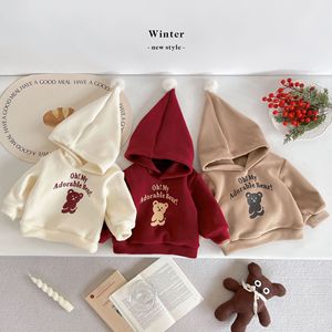 Quần áo trẻ sơ sinh dài tay cho bé gái Áo nỉ có mũ ấm áp cho bé trai Áo thun in hình - Product Image 3