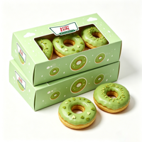 Boîtes d'emballage en carton kraft personnalisées en gros avec fenêtre pour biscuits, gâteaux, aliments, pâtisseries, pains, donuts, macarons