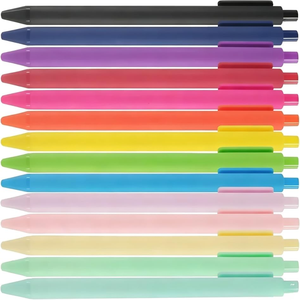 Bolígrafos de Plástico al por Mayor, Económicos, Multicolores, con Recubrimiento de Goma, con Logotipo Personalizado Impreso OEM para Papelería - Product Image 1