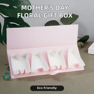 Mother's Day Floral Arrangement <b>Gift</b> <b>Box</b> Cardboard Glossy Lamination Gold Foil Stamping Embossing Elegant Magnet Paper - Product Image 2