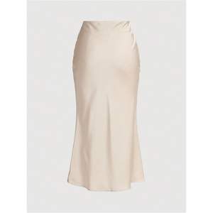 Falda Maxi de Satén Personalizada para Mujer, Cintura Alta, Estilo Cruzado, Fruncida, Cola de Pez, Elegante y Casual, 100% Seda, Tela Brillante - Product Image 3