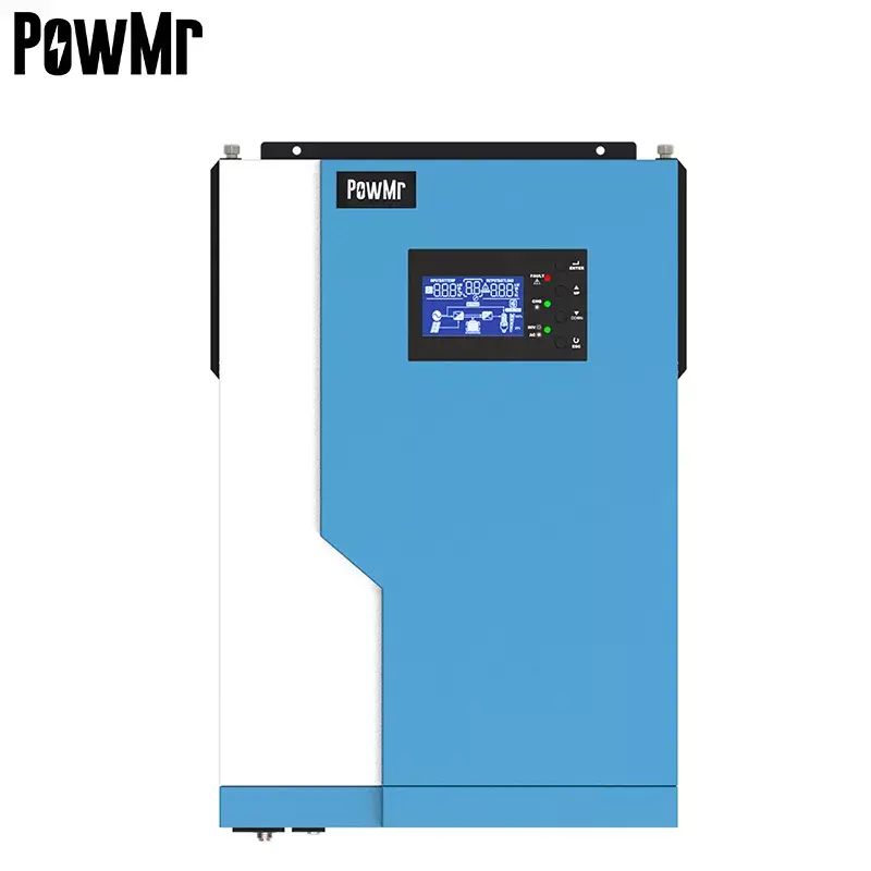 Inverter Off Grid 10Kw 10 Kw Hybrid PowMr 3Kw Daya 120 Volt Fase Terpisah 48V Voltronic Solar Inverter Charger 24V