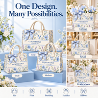 Sac fourre-tout de plage réutilisable de taille moyenne, motif fleurs élégantes, en toile, avec boucle dissimulée, vente en gros directe d'usine