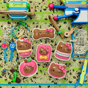 Black Skin Rose Red Cat Bone Burger Apple Resin Charm para DIY <span class=keywords><strong>Junk</strong></span> Cases Pinzas para el cabello Zapato Flores Decoraciones Día de San Valentín - Product Image 2