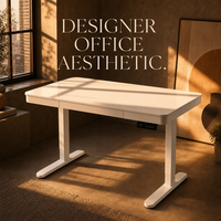 Bureau Informatique Ergonomique Blanc Électrique Pliable en Métal, Réglable en Hauteur, avec Trou pour Câbles et Tiroir, Idéal pour Chambre et Bureau