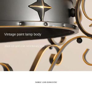 โคมไฟระย้าทรงกลมสไตล์วินเทจแบบเทียน 24 ดวง ไฟ LED โมเดิร์นหรูหรา ขนาดเล็ก เหมาะสำหรับบ้านสไตล์ฟาร์มเฮาส์ - Product Image 5