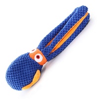 Jouet à mâcher interactif pour chien, en peluche, durable, sonore, style pieuvre et seiche, pour le commerce transfrontalier, vente en gros
