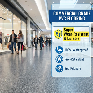 Revêtement de <span class=keywords><strong>sol</strong></span> en vinyle PVC de qualité commerciale, facile à installer, épaisseur 2 mm et 3 mm, résistant à l'usure, idéal pour les centres commerciaux à fort trafic - Product Image 2