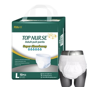 Couches pour adultes taille M respirantes imprimées blanches en tissu non tissé avec technologie 3D anti-fuites - Product Image 5