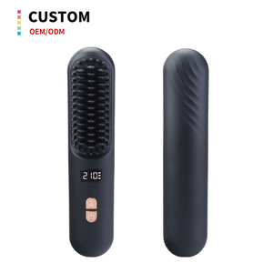 Portable Hair Straightening <b>Comb</b> Fast <b>Heating</b> Segment 5 Gear Lcd Display Cordless Brush Hair Straightener Machine and <b>Comb</b> - Product Image 1