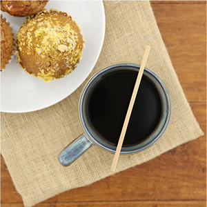 Bâtonnets à café jetables écologiques en bois de bouleau naturel, pour boissons chaudes, cocktails, lait - Product Image 5
