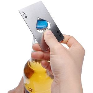 Abridor de Botellas de Acero Inoxidable Personalizado 2026, Diseño As de Espadas, Tamaño de Tarjeta de Crédito, Accesorio Único y Práctico - Product Image 3