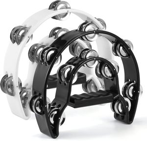 <span class=keywords><strong>Tambourin</strong></span> à main double rangée Percussion à main avec poignée ergonomique <span class=keywords><strong>Tambourin</strong></span> <span class=keywords><strong>demi</strong></span>-<span class=keywords><strong>lune</strong></span> pour KTV Party - Product Image 1