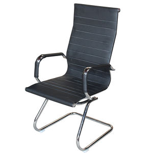 Ghế văn phòng da đen lưng thấp chân sắt hình cung giá rẻ mới năm 2026 2023 - Product Image 1