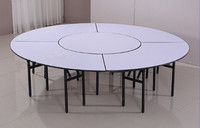 Table à manger ronde modulaire de grande taille, combinaison multi-modules incurvée, idéale pour les hôtels, les mariages et les banquets