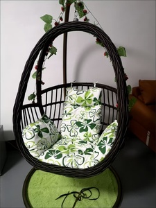 Silla Colgante Tipo Huevo con Soporte de Acero - Cesta Colgante para Exteriores - Columpio de Ratán - Cuna Doble - Product Image 6