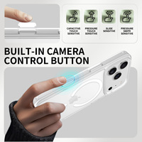 Étui de téléphone magnétique transparent de qualité supérieure, anti-empreintes digitales, résistant aux chocs, protection contre les chutes, charge sans fil pour iPhone