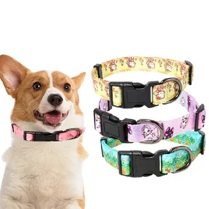 9 Kleuren Algemene Halsband Voor Huisdieren Groothandel Hondenprint Kraag Op Maat Gemaakte Tractieproducten Voor Huisdieren