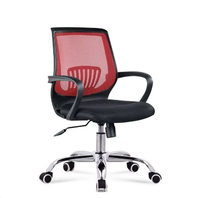 Chaise de bureau pivotante à hauteur réglable au design moderne haut de gamme avec dossier solide en tissu maillé ergonomique pour le personnel et les designers