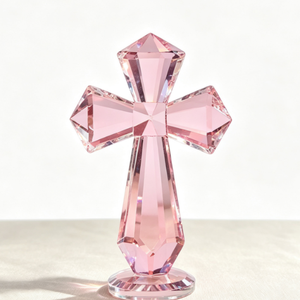 Figurine en cristal transparent en forme de croix, vente en gros d'usine, gravure personnalisée, ornement en cristal en forme de croix, cadeau religieux chrétien, baptême - Product Image 4