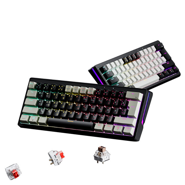 Custom 61 Keys Keyboard Switches Hot Swappable RGB Backlit Wired Gamer Mechanical Keyboard for Tablet PC Gaming Laptop Teclado