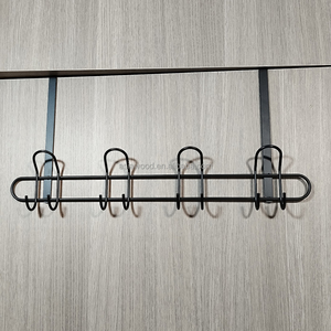 8 <b>Hooks</b> Wire Door Clothes <b>Hook</b> Metal Over the Door Iron Rack Over the Door <b>Hook</b> Hanger - Product Image 1